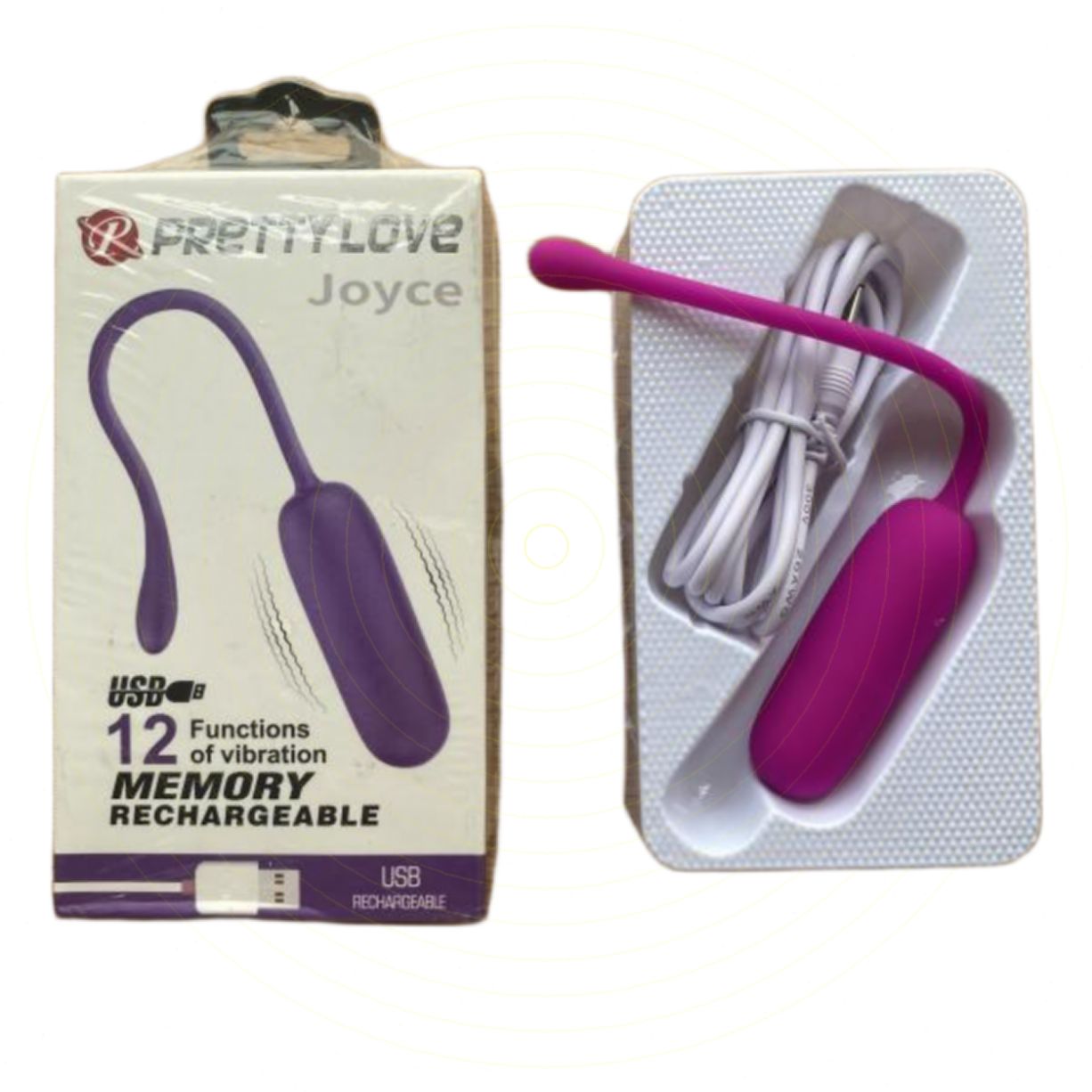 Trứng rung đuôi chuột mini Prettylove 12 chế độ rung siêu phê 
