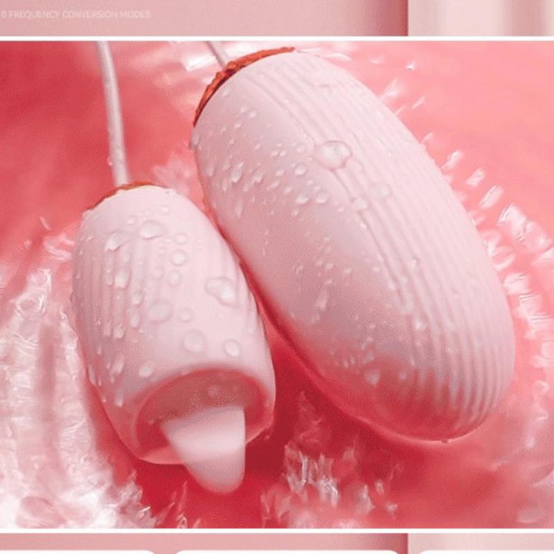 Trứng rung lưỡi liếm điều khiển từ xa JIUUY silicon mềm kích thích mạnh