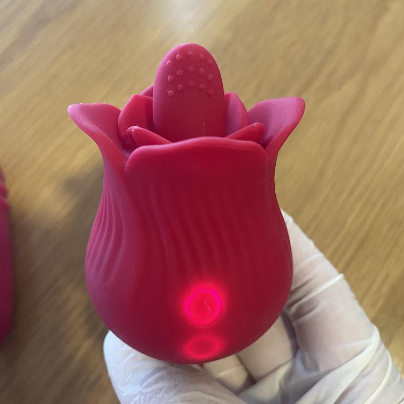 Máy Massage Trứng Rung Thụt Đôi Hoa Hồng Liếm Kích Thích Nữ