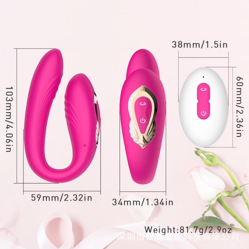 Đồ chơi trứng rung kép đầu rung đầu ngoái tăng sự kích thích nữ