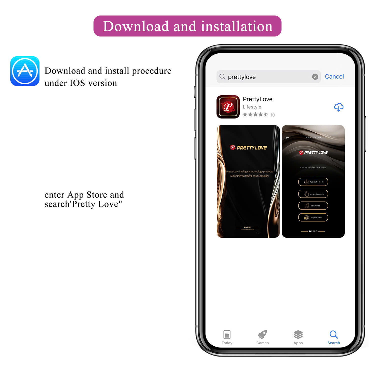 Trứng rung nòng nọc PrettyLove điều khiển từ xa qua app