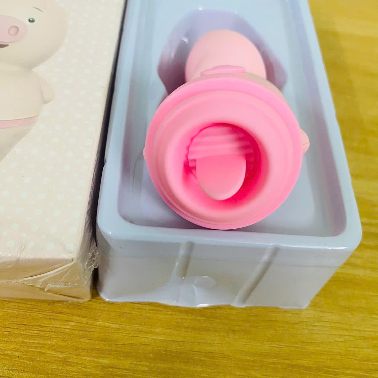 Máy rung lưỡi liếm heo con vibrator màu hồng cute dễ thương