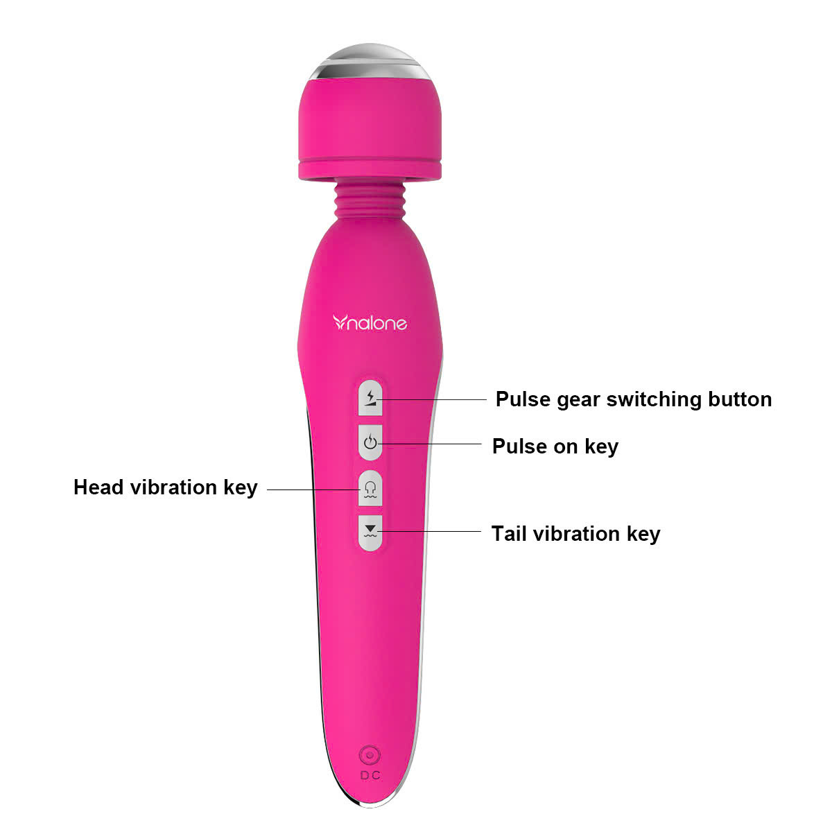 Chày rung sốc điện Nalone 7 tần số, kích thích điểm G cực mạnh