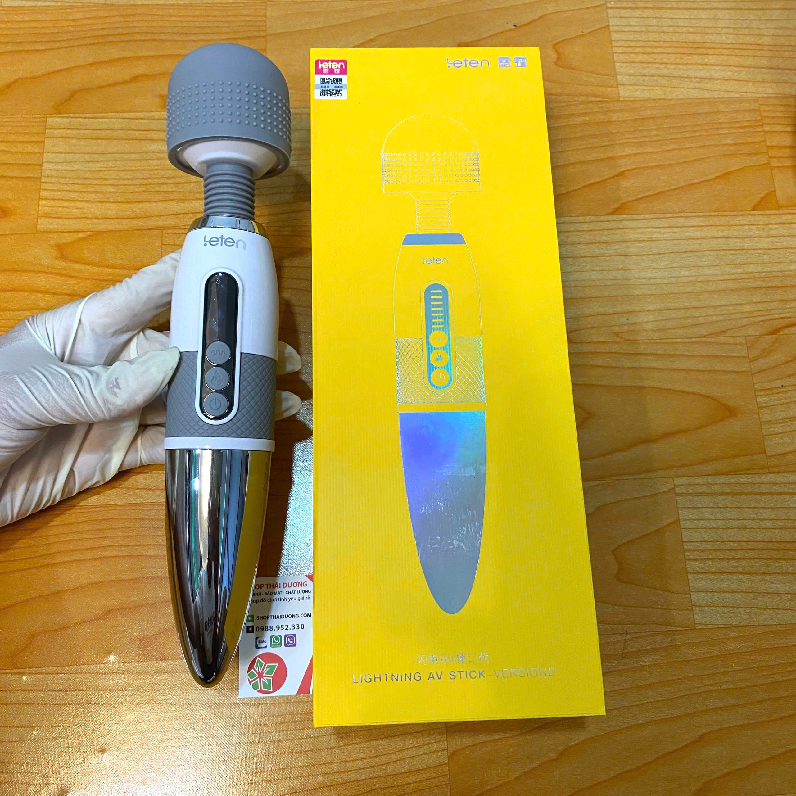 Máy Rung Tình Yêu Lightning AV Đa Tần Số Tỏa Nhiệt