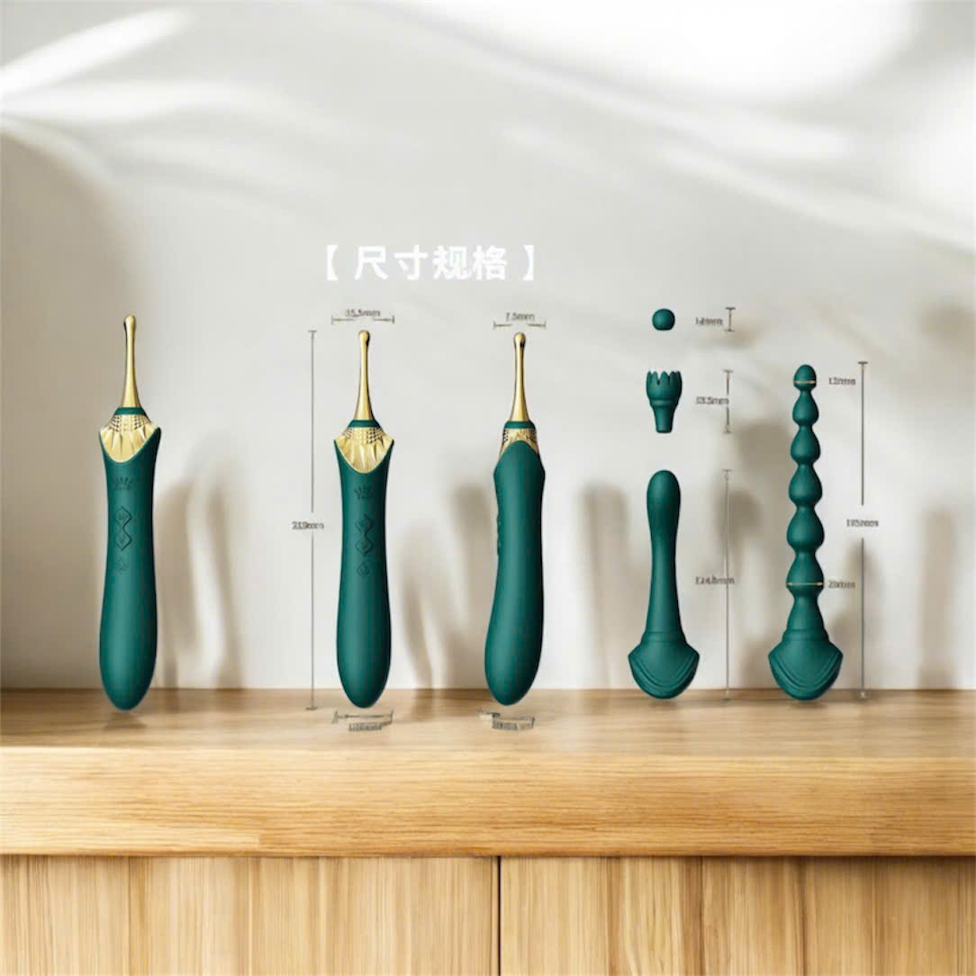 Que Kích Thích Điểm G ZALO Queen Bess 2 Đa Năng 4 Đầu Phụ Cao Cấp