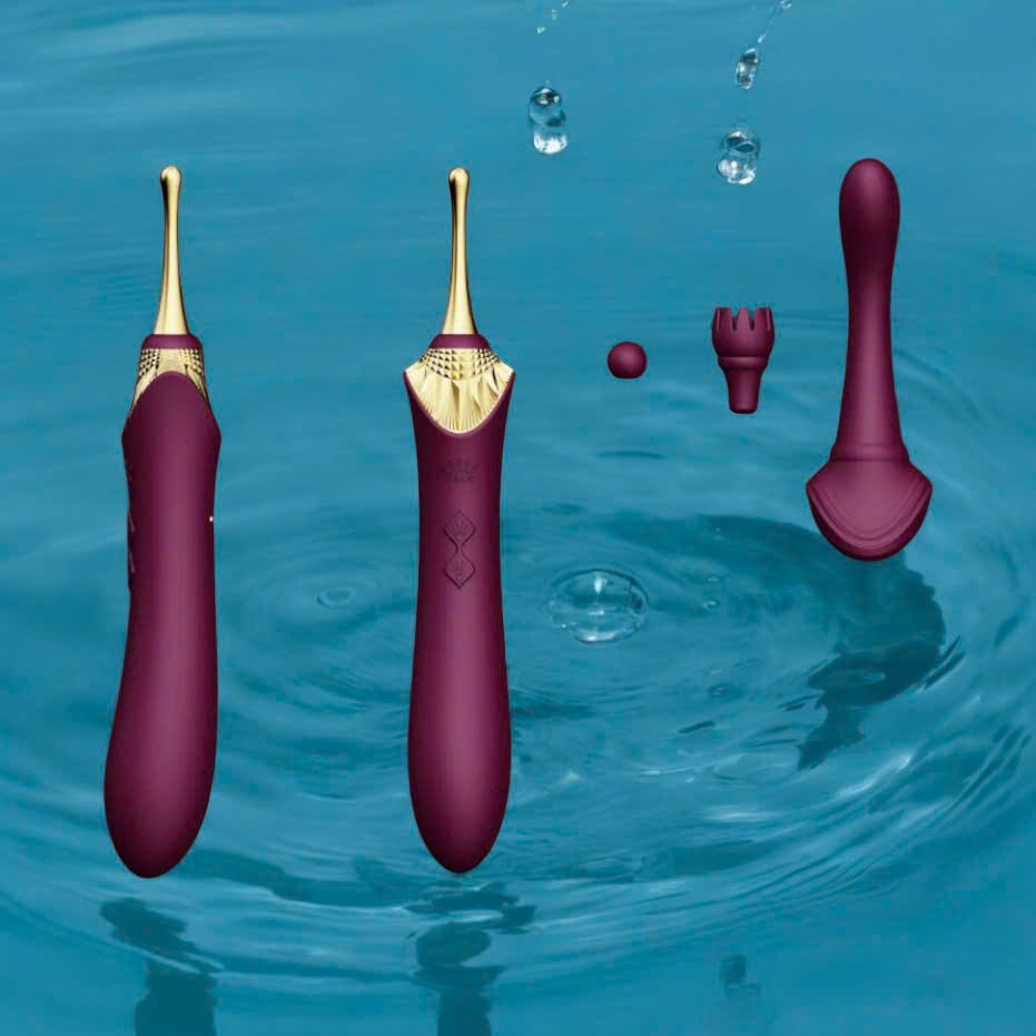 Que Kích Thích Điểm G ZALO Queen Bess 2 Đa Năng 4 Đầu Phụ Cao Cấp