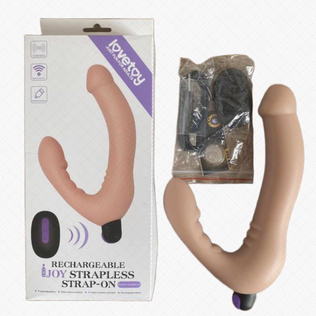 Dương vật giả 2 đầu Lovetoy rung đa chức năng 10 chế độ mạnh 