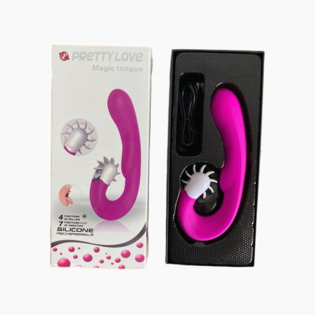 Chày Rung Kết Hợp Lưỡi Xoay Liếm Massage Điểm G Cực Sướng 