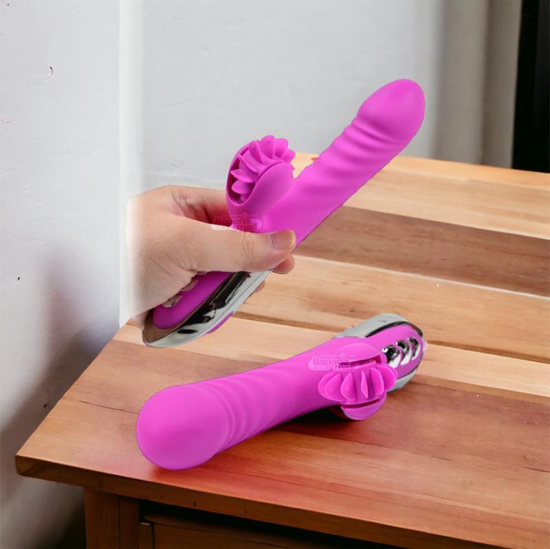 Dương vật giả Leten wheeel rung thụt liếm cao cấp cho nữ tự sướng