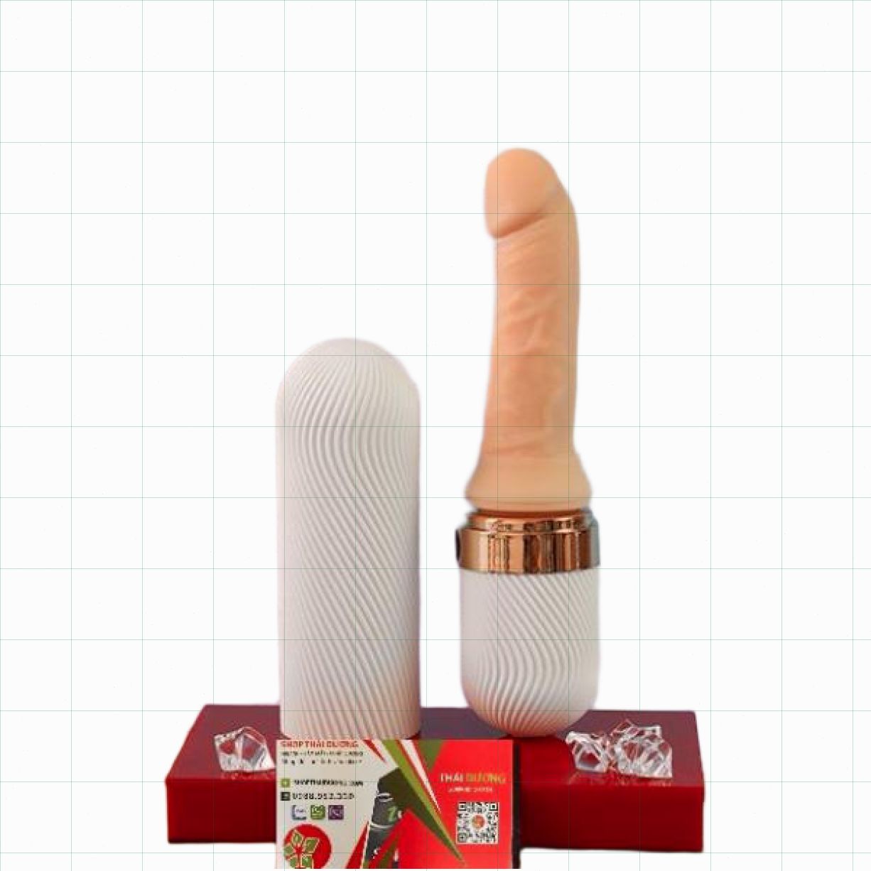 Sextoy dương vật giả Dibei Gold 7 chế độ rung thụt mạnh kết hợp toả nhiệt 