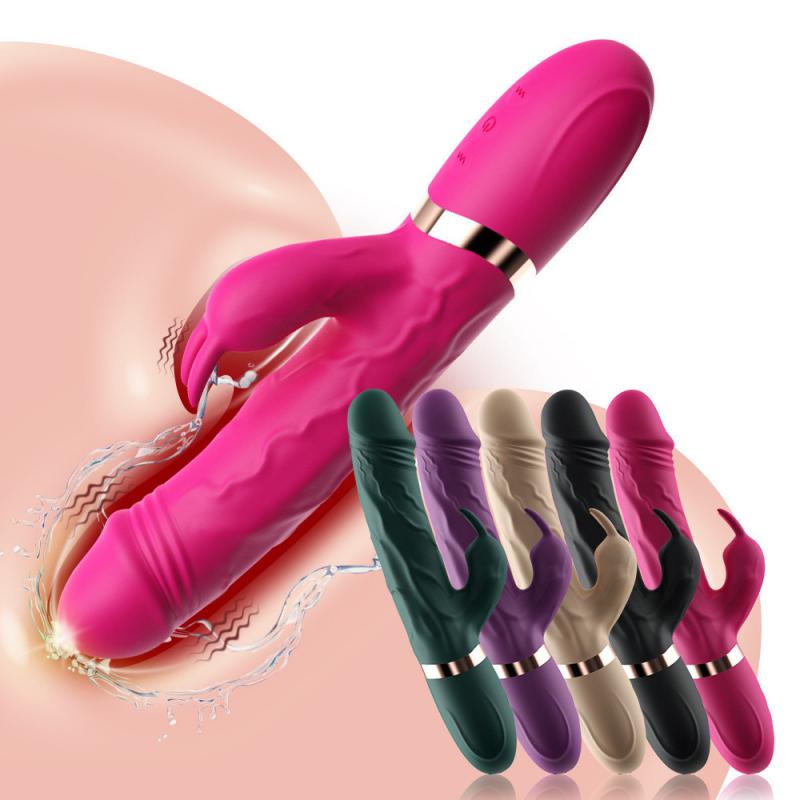 Sextoy Dương Vật Giả Rung Tai Thỏ Silicon Kích Thích Điểm G Nữ