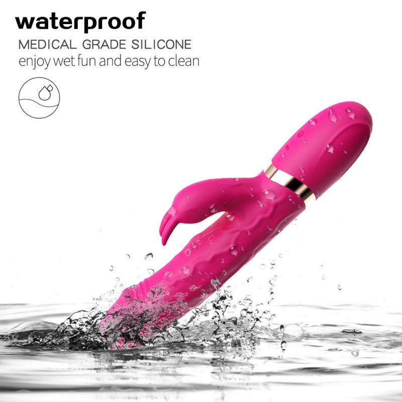 Sextoy Dương Vật Giả Rung Tai Thỏ Silicon Kích Thích Điểm G Nữ