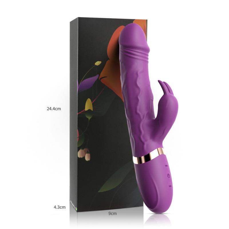 Sextoy Dương Vật Giả Rung Tai Thỏ Silicon Kích Thích Điểm G Nữ