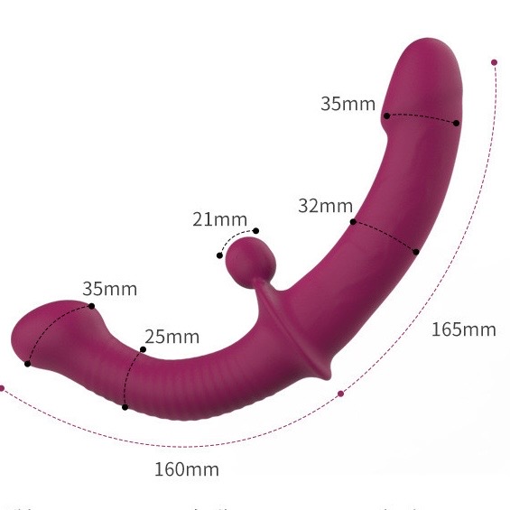 Dương vật giả 2 đầu Yunman rung điều khiển từ xa, 3 điểm kích thích