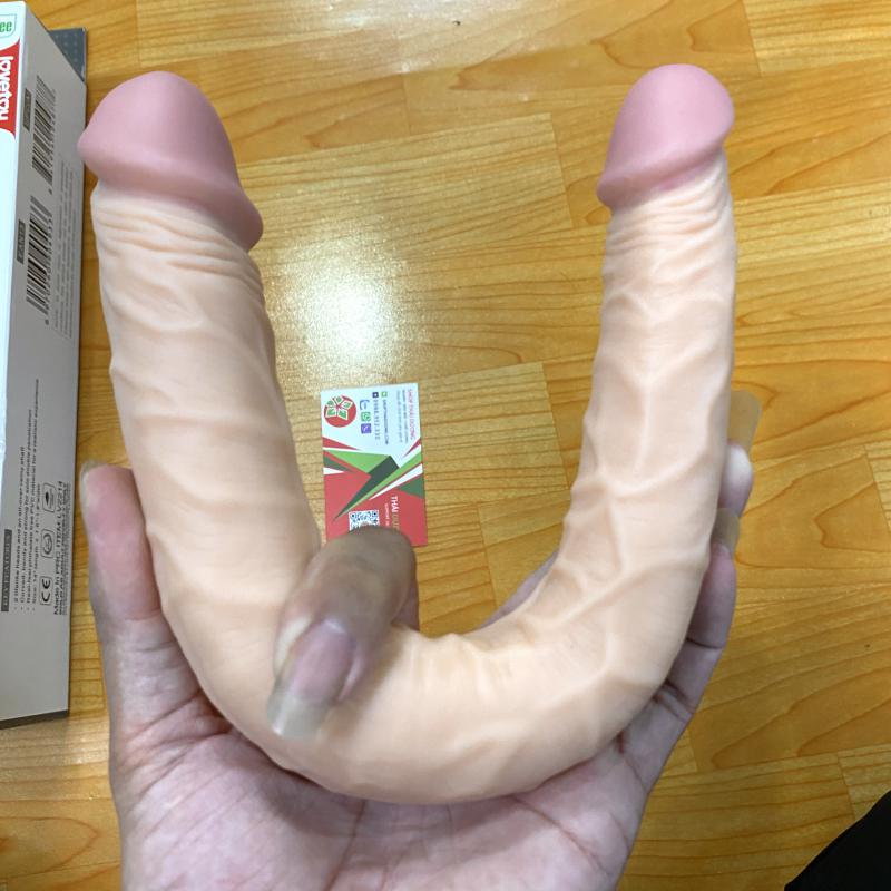 Dương vật hai đầu Lovetoy silicon mềm mại an toàn dễ vệ sinh