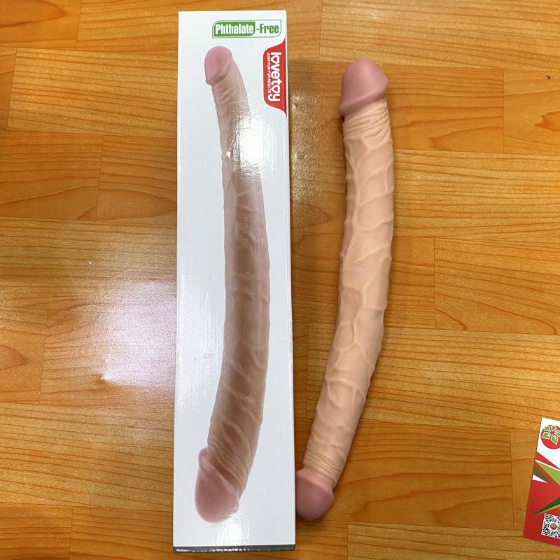 Dương vật hai đầu Lovetoy silicon mềm mại an toàn dễ vệ sinh