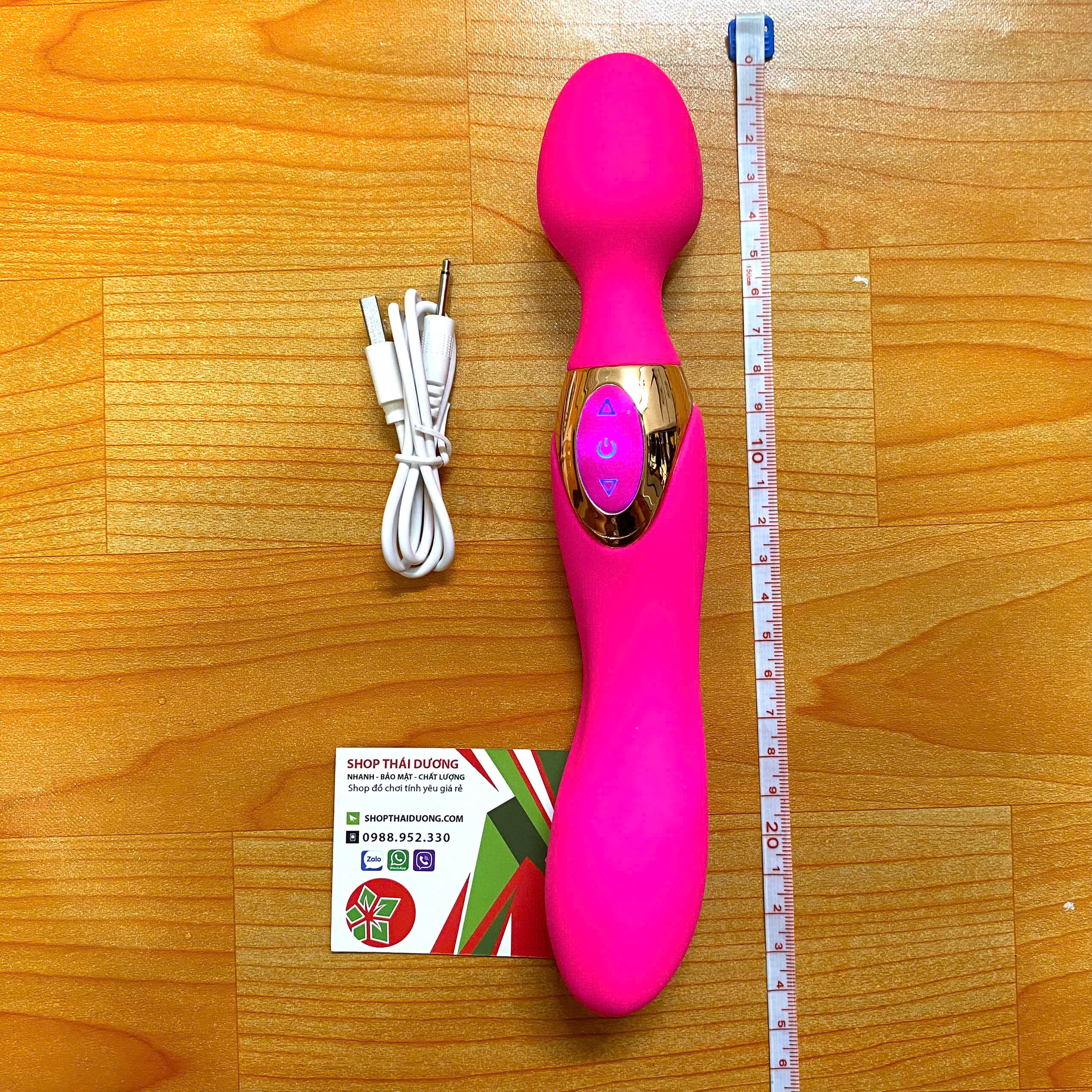 Chày Rung Massage 2 Đầu 10 Chế Độ Rung Mạnh Thư Giãn