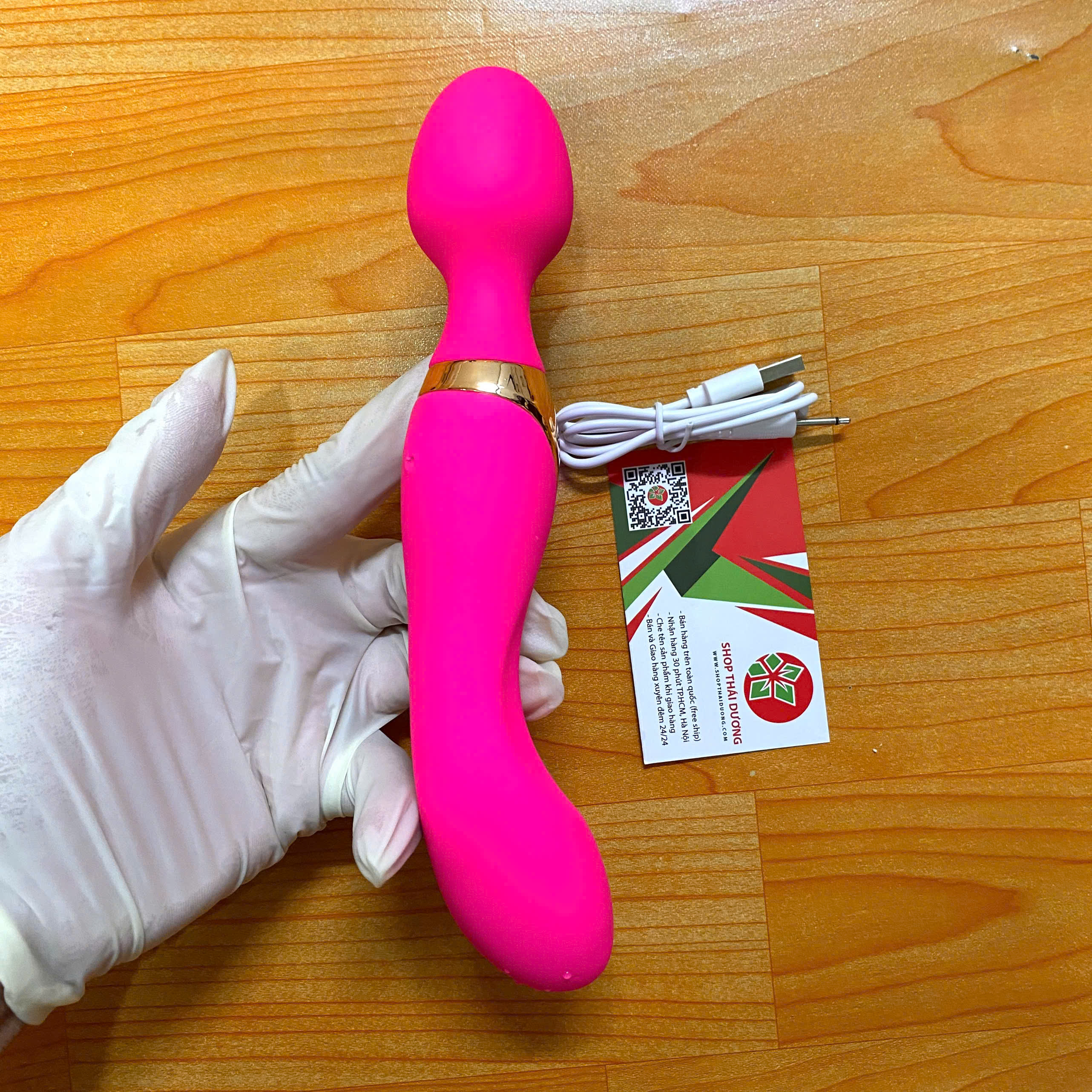 Chày Rung Massage 2 Đầu 10 Chế Độ Rung Mạnh Thư Giãn