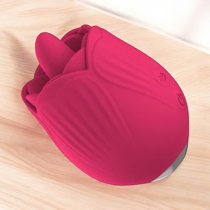 Máy rung lưỡi liếm hoa hồng 10 chế độ rung liếm kích thích điểm G