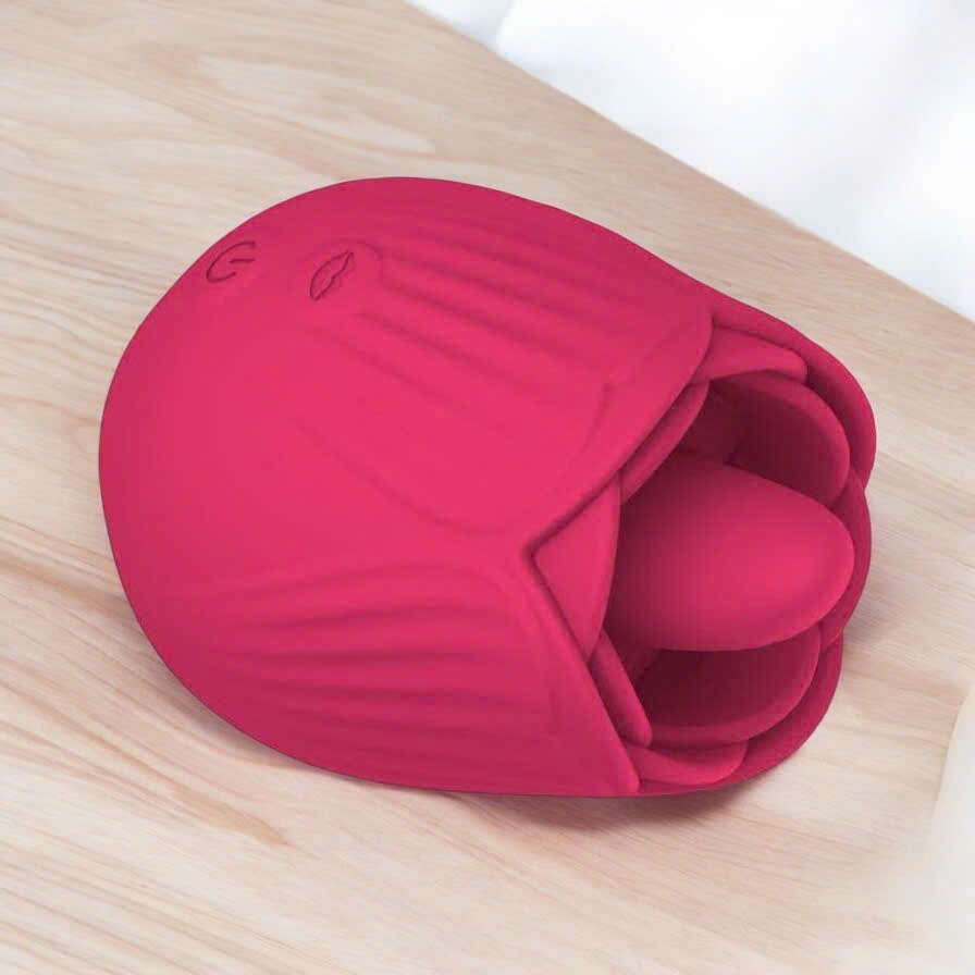 Máy rung lưỡi liếm hoa hồng 10 chế độ rung liếm kích thích điểm G