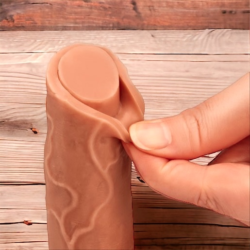 Lovetoy Dương Vật Giả Silicon 2 Thớ Mềm Mịn 18cm Siêu Đàn Hồi