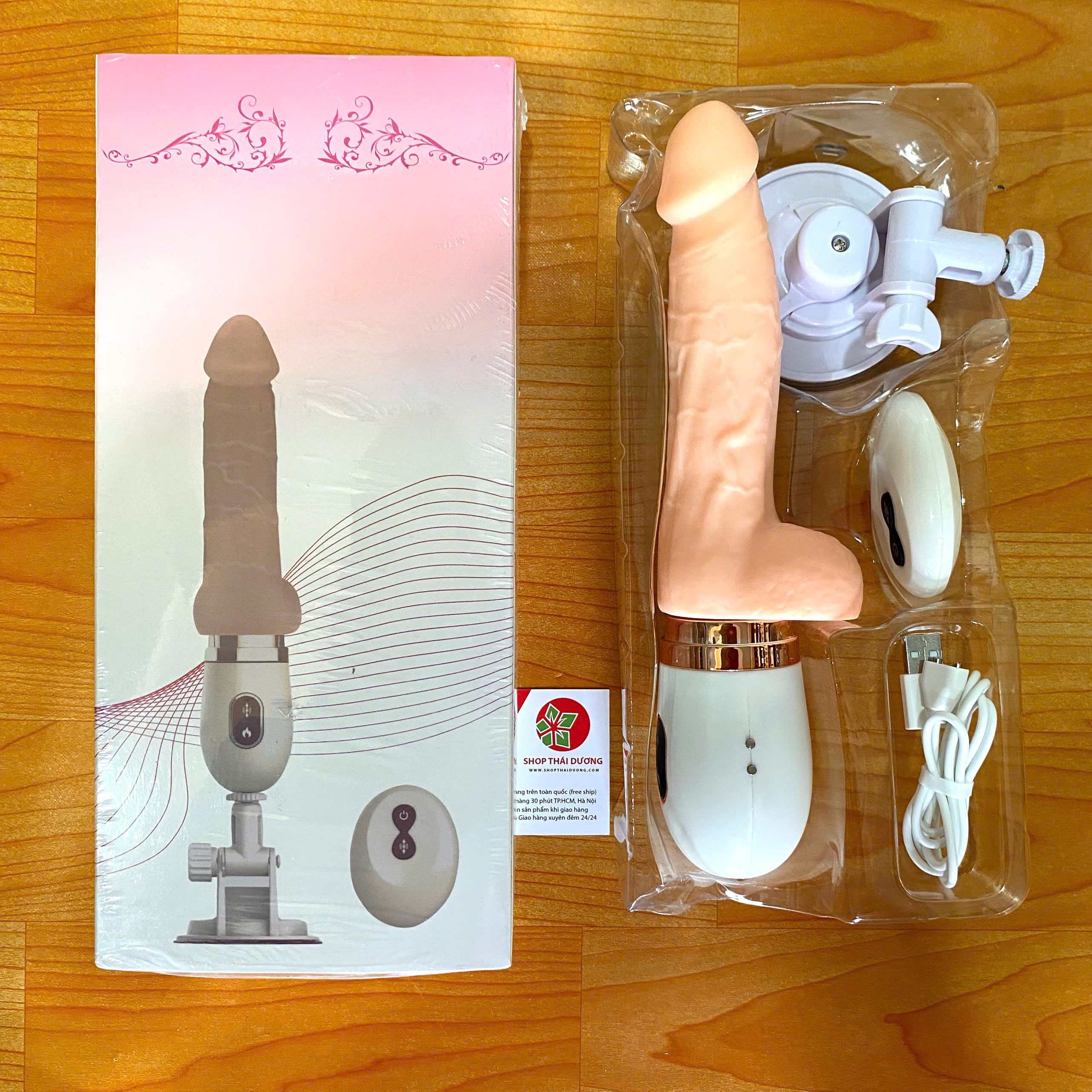 Dương vật giả gắn tường Cyclone Fire rung nhiệt 7 chế độ silicon cao cấp