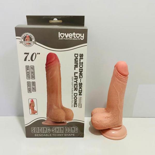 Cu Giả Lovetoy Sliding Skin Dong 7.0 Silicon Mềm Như Da Thật 