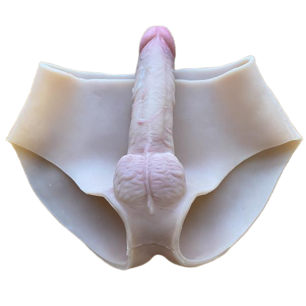 Dương vật giả dây đeo q/uần chip silicon siêu mềm giống da thật 