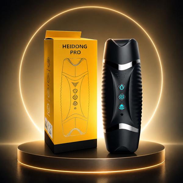 Âm Đạo Giả 2 Đầu Heidong Pro Rung Sưởi Ấm Nhiều Chế Độ Nam 