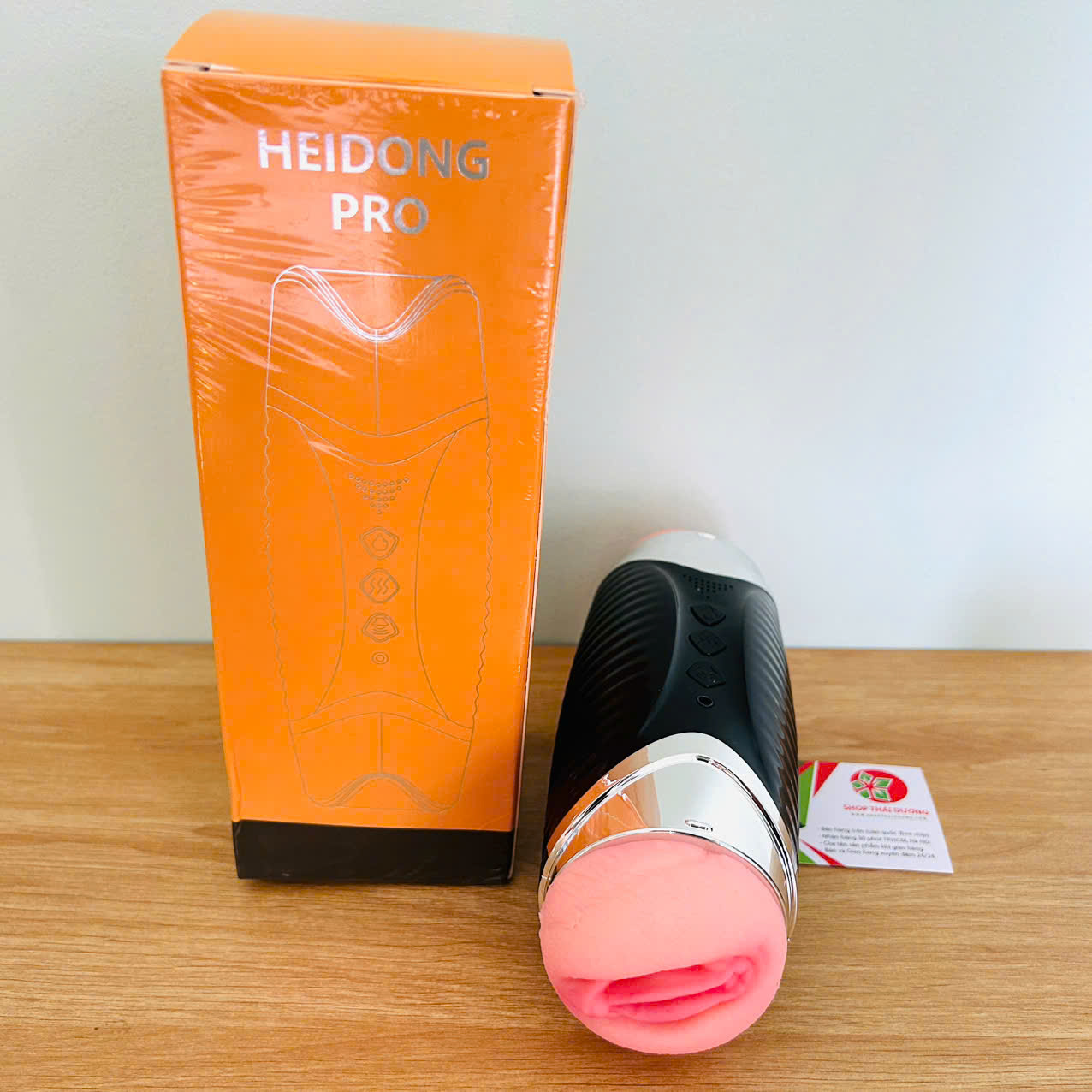 Âm Đạo Giả 2 Đầu Heidong Pro Rung Sưởi Ấm Nhiều Chế Độ Nam