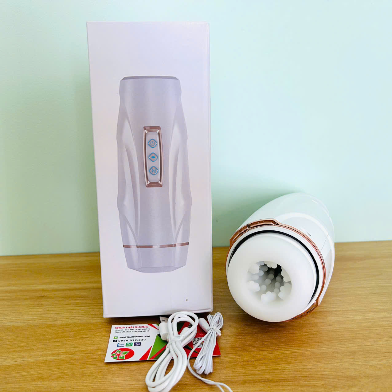 Máy âm đạo giả cầm tay bú mút rung sưởi đa chế độ cho nam tự sướng