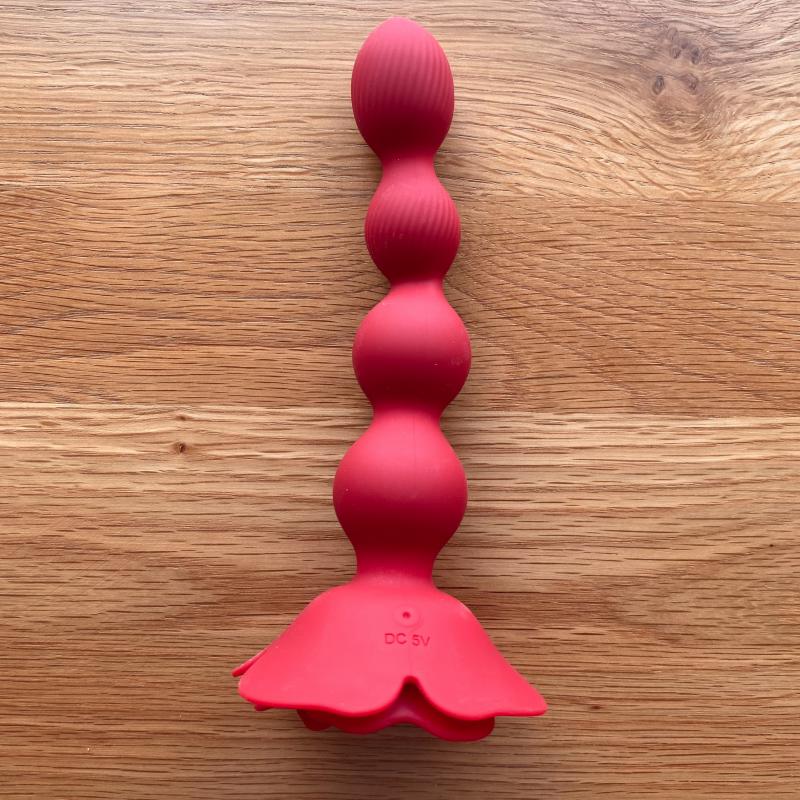 Sextoy Hậu Môn Rung Xoay Hoa Hồng 10 Tần Số Silicon Cao Cấp