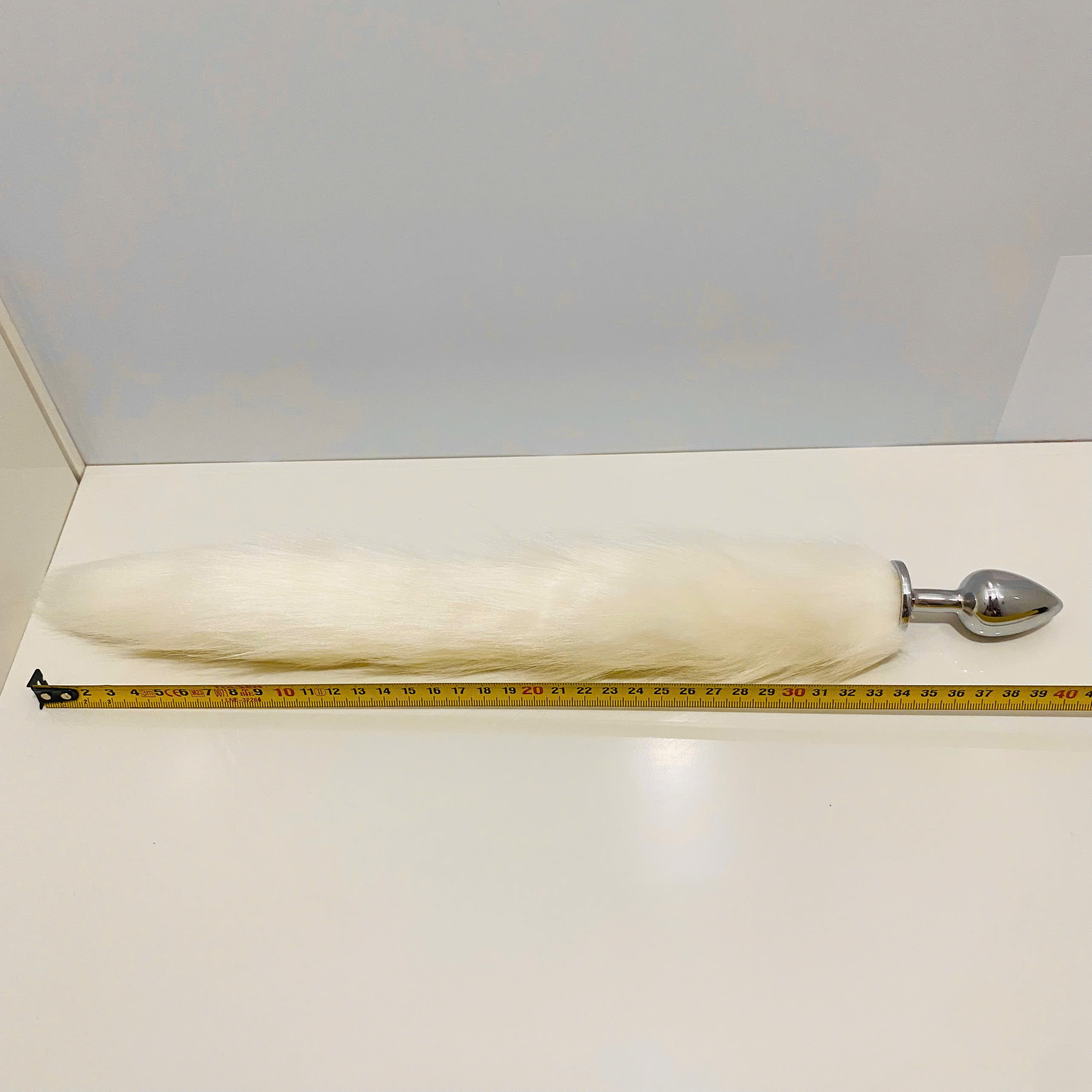 Sextoy cosplay đuôi cáo hợp kim, phích cắm hậu môn lông mềm mùa trắng