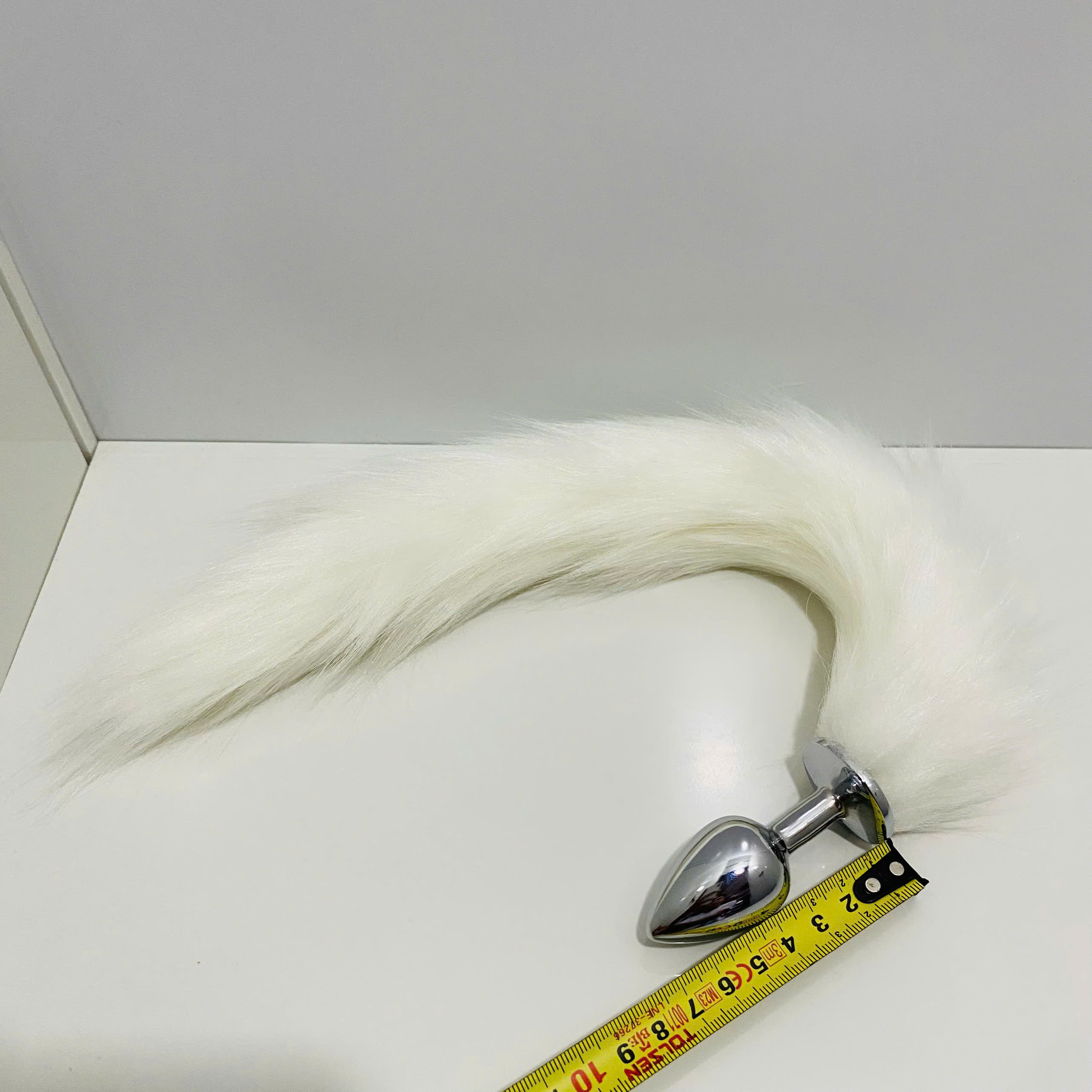 Sextoy cosplay đuôi cáo hợp kim, phích cắm hậu môn lông mềm mùa trắng