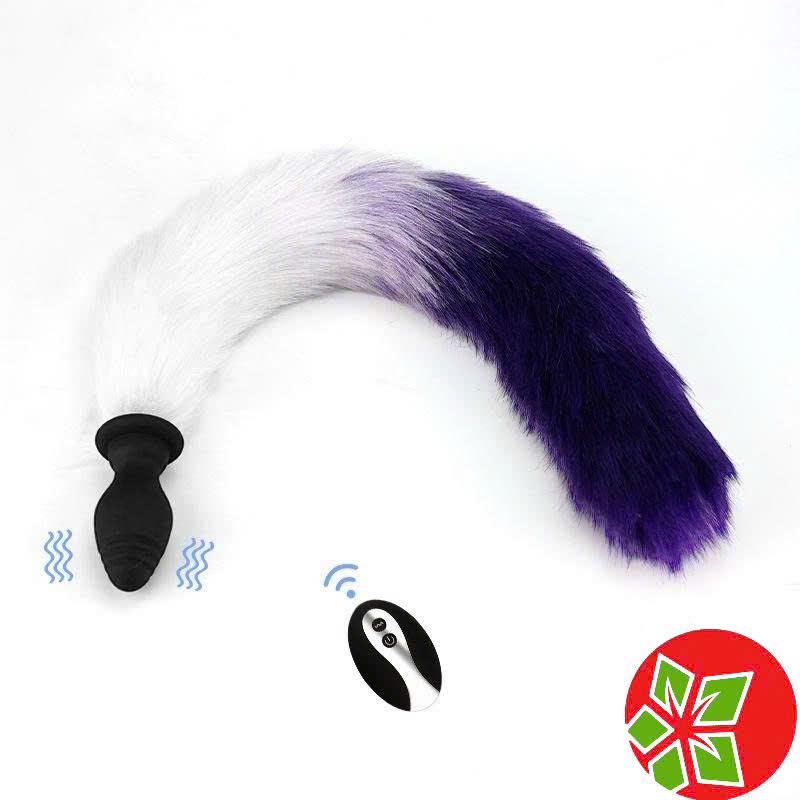 Đuôi cáo silicon cosplay rung mạnh, điều khiển từ xa 10 chế độ