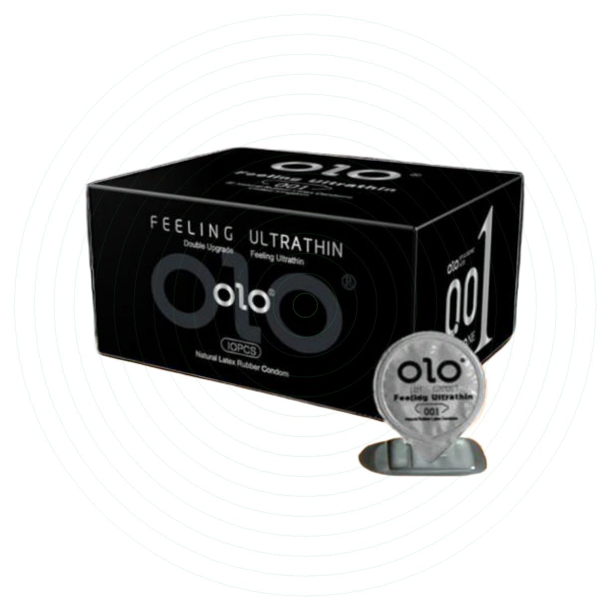 Bao cao su hương vani OLO 0.01 siêu mỏng hộp 10 cái an toàn chất lượng 