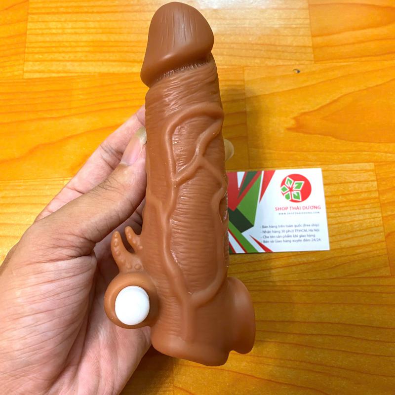 Bao cao su đôn dên cao cấp có rung Yeain Lock Love có quay đeo tăng kích thước