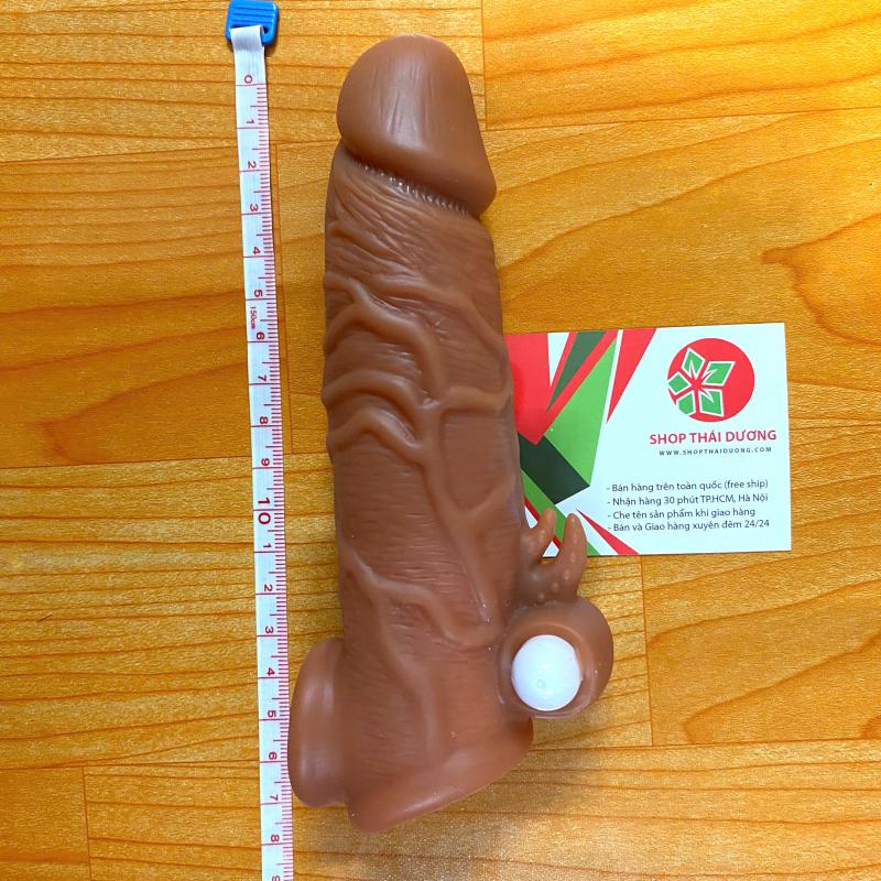 Bao cao su đôn dên cao cấp có rung Yeain Lock Love có quay đeo tăng kích thước