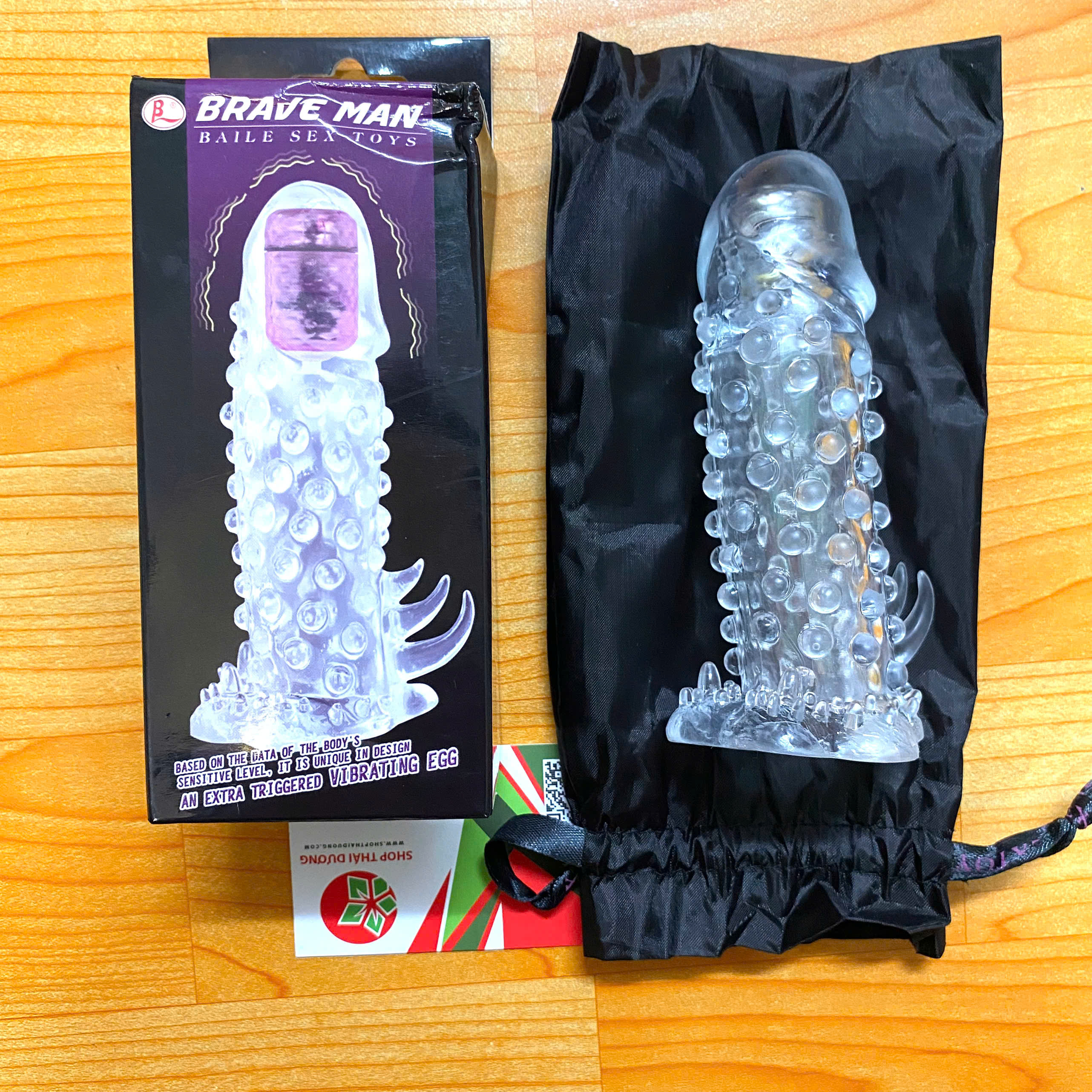 Bao Cao Su Đôn Dên Brave Man Rung Gai Tăng Kích Thước 4cm Nam