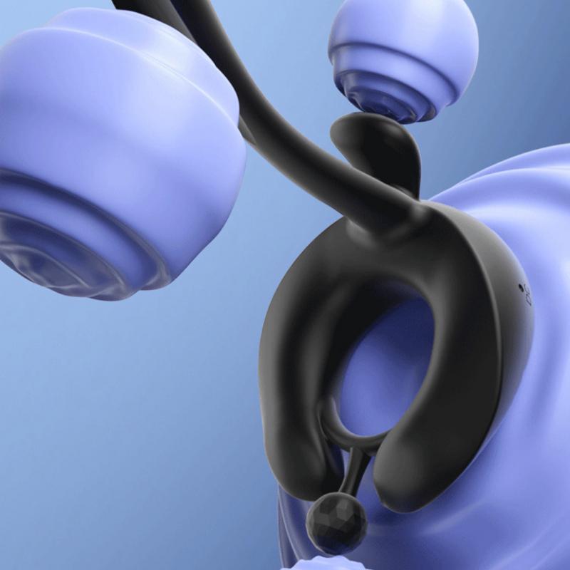 Vòng rung đeo dương vật điều khiển từ xa silicon + ABS kéo dài quan hệ