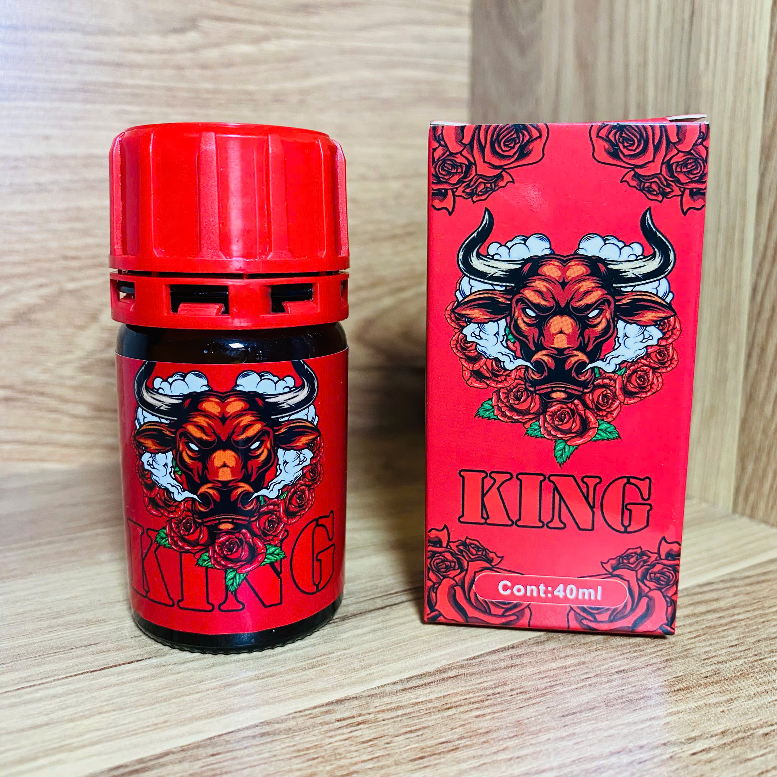 Popper King Đầu Trâu Đỏ 40ml Mỹ Chính Hãng Kích Thích T&B Mạnh